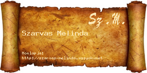 Szarvas Melinda névjegykártya
